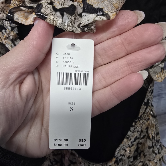 NWT $178 Anthropologie V-Neck Ruffle Cutout Dress (Size Small - Picture 10 of 14